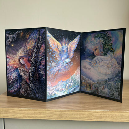 The Josephine Wall Collection | The Frost Fairy Triptych | Eco-Friendly Self-Sealing Trifold Card