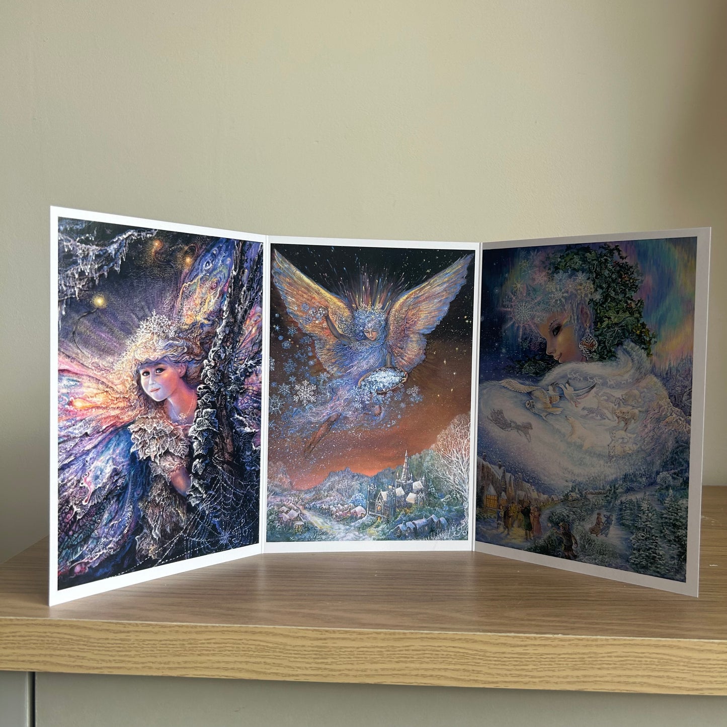 The Josephine Wall Collection | The Frost Fairy Triptych | Eco-Friendly Self-Sealing Trifold Card
