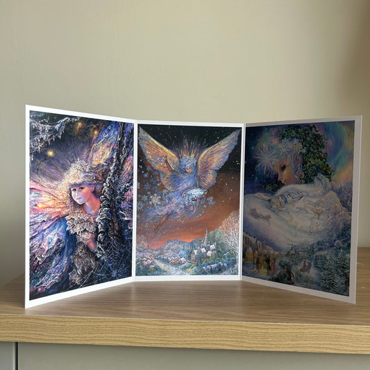 The Josephine Wall Collection | The Frost Fairy Triptych | Eco-Friendly Self-Sealing Trifold Card