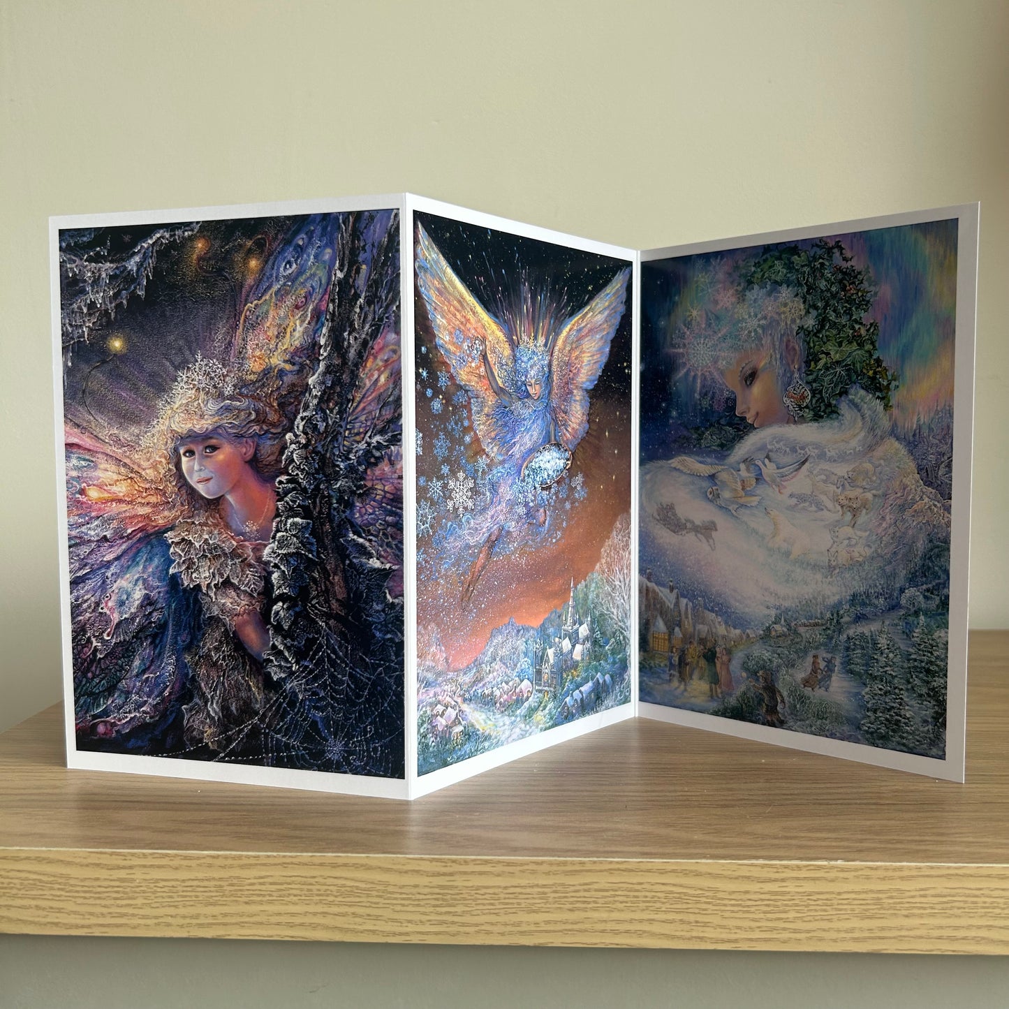 The Josephine Wall Collection | The Frost Fairy Triptych | Eco-Friendly Self-Sealing Trifold Card