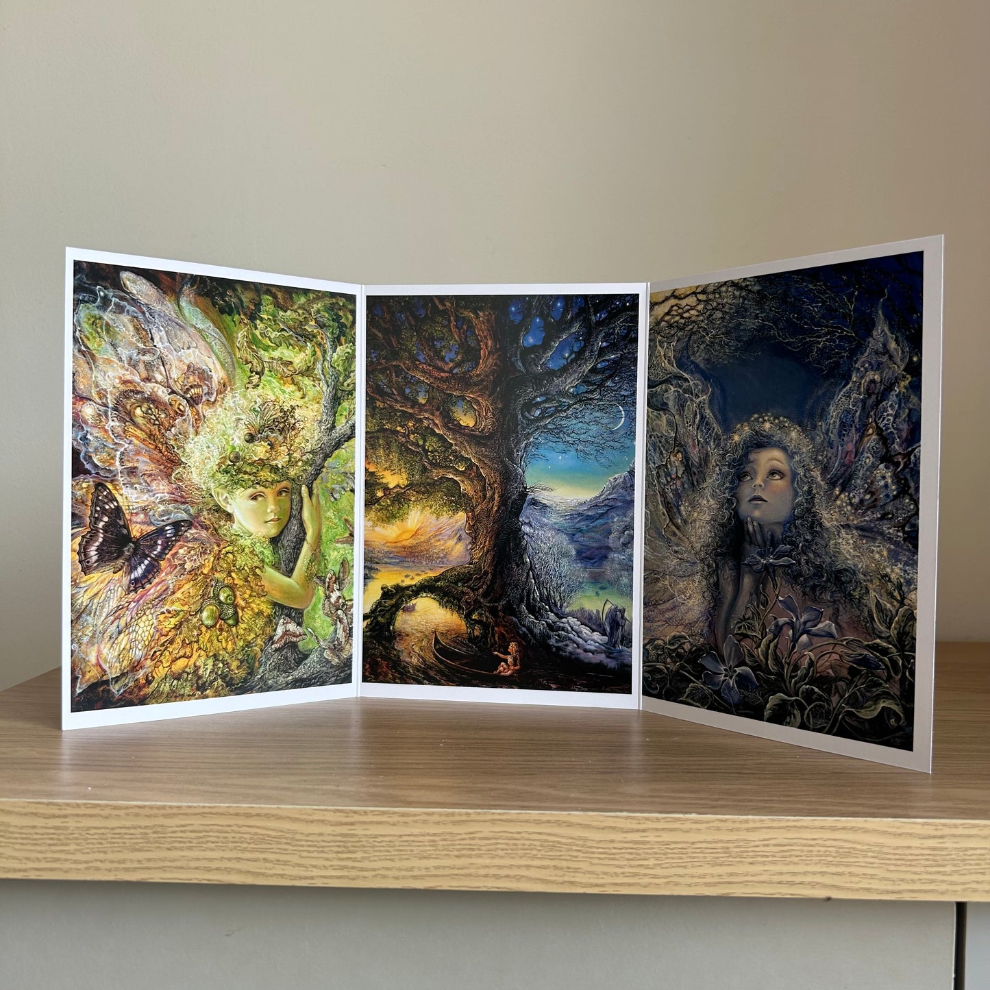 The Josephine Wall Collection | The Oak Fairy Triptych | Eco-Friendly Self-Sealing Trifold Card