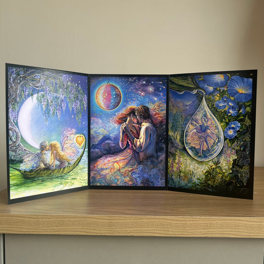 The Josephine Wall Collection | Wisteria Moon Triptych | Eco-Friendly Self-Sealing Trifold Card