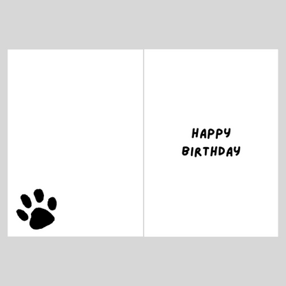 Personalised Funny Birthday Card From the Cat