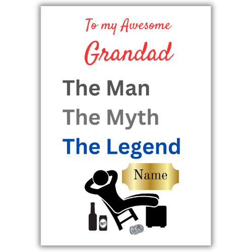 Grandad Birthday Card | Legend | Personalised