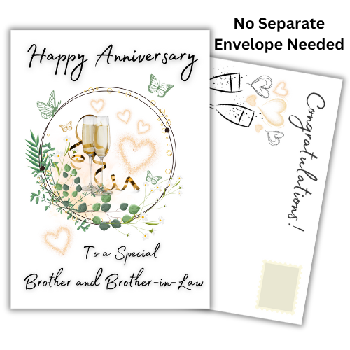 Brother and Brother-in-Law Champagne Anniversary Card | LGBT Anniversary for him