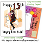 Goth Girl Happy 15th Birthday Card