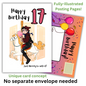 Goth Girl Happy 17th Birthday Card