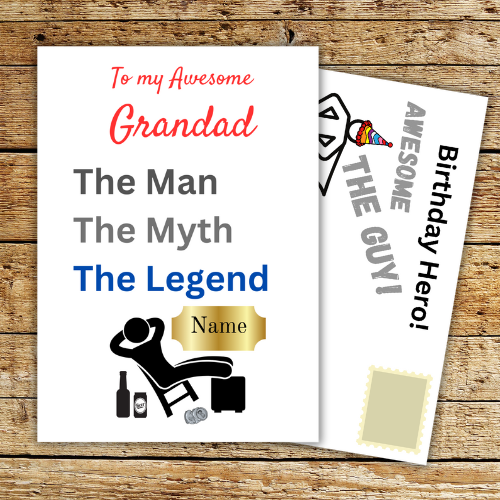 Grandad Birthday Card | Legend | Personalised