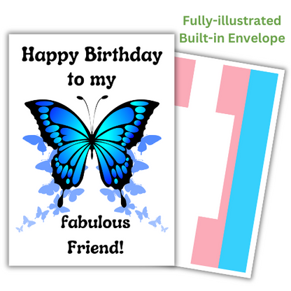 Transgender Happy Birthday to my fabulous Friend! Blue