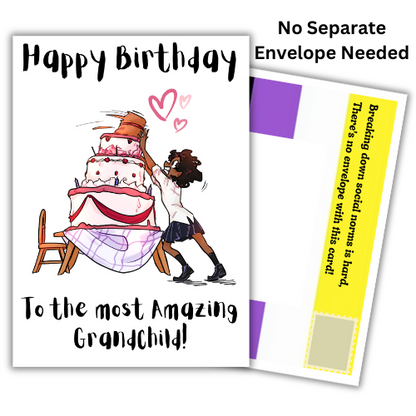 Happy Birthday to the most amazing Grandchild - Non-binary Greetings Card