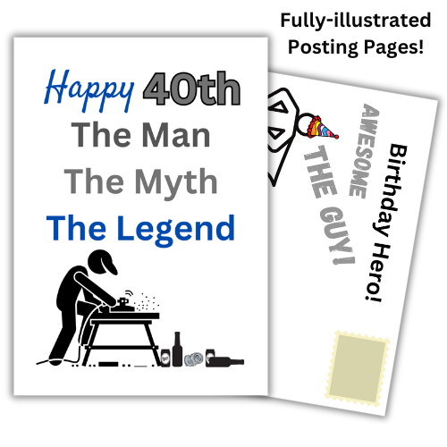 Happy 40th DIY Expert Birthday Card for him