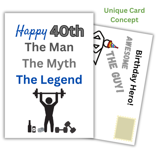 Happy 40th Gym Lover Birthday Card for him