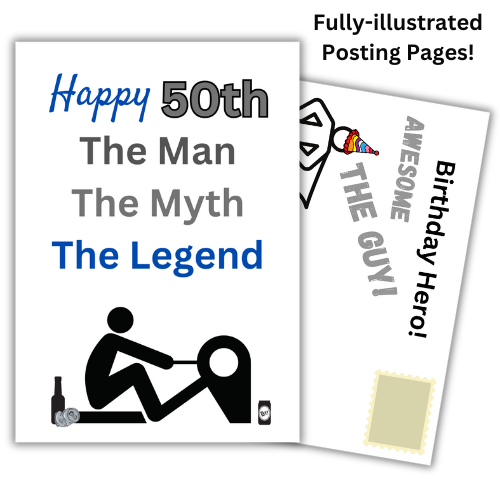 Happy 50th Gym Lover Birthday Card for him