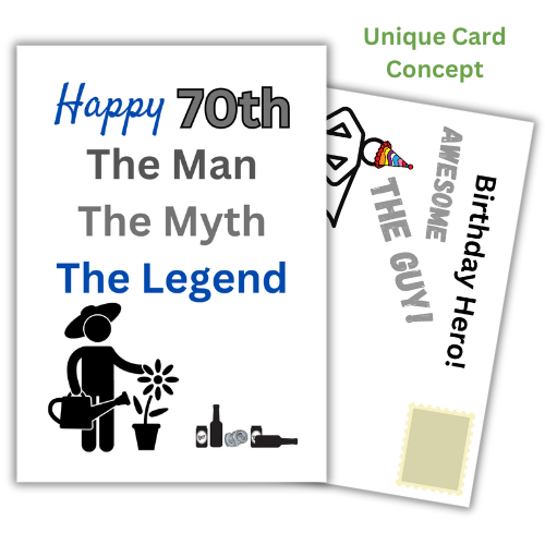 Happy 70th Gardener Birthday Card for him