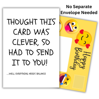 Funny Birthday Card - Humour Greeting Card For Friend Or Relative Who Loves A Joke