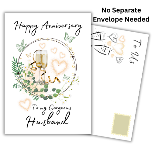 To  my Gorgeous Husband Anniversary Card