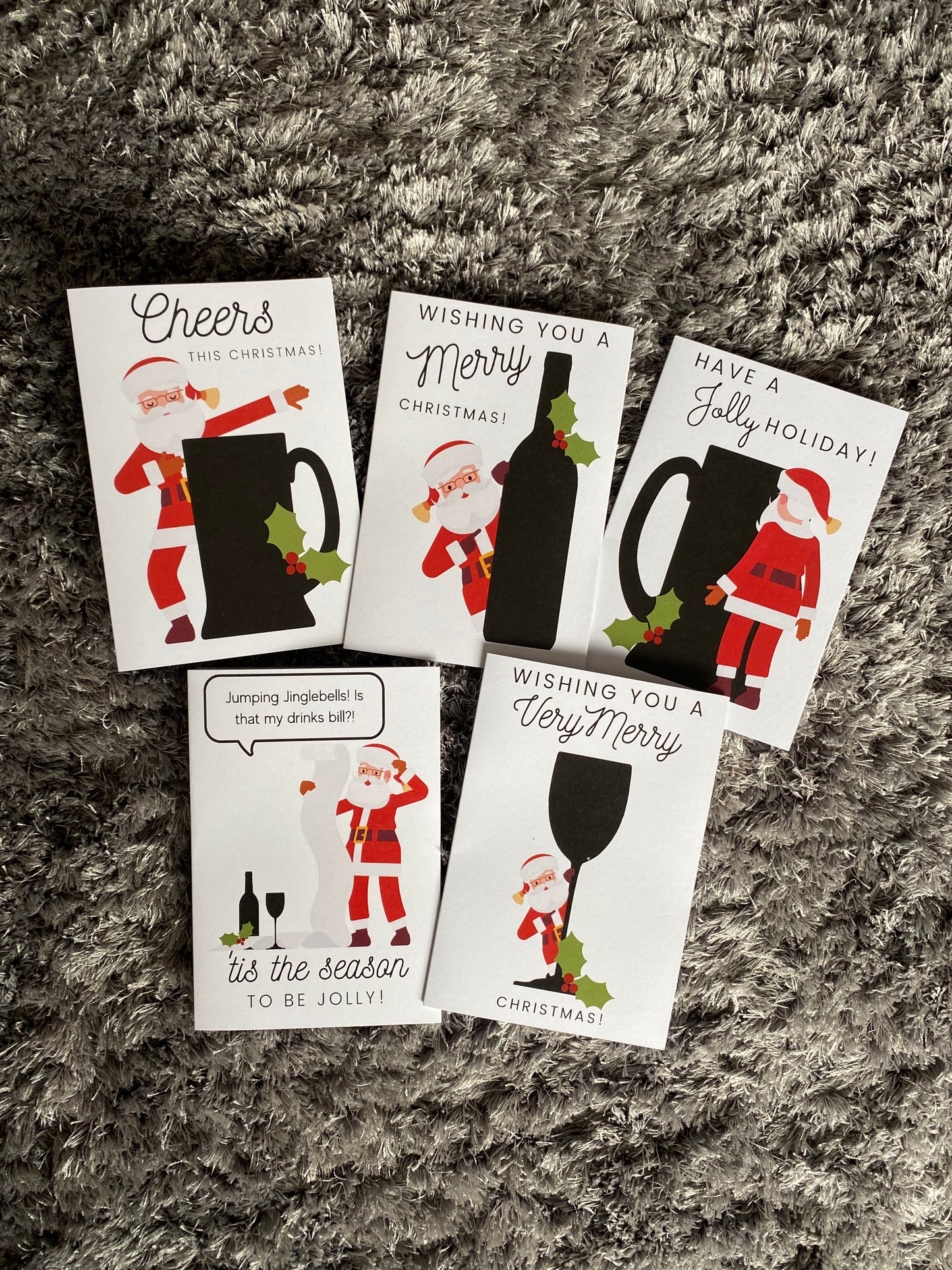 Cheers Santa Pack of 10 6x4" Christmas Cards