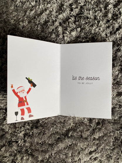 Cheers Santa Pack of 10 6x4" Christmas Cards