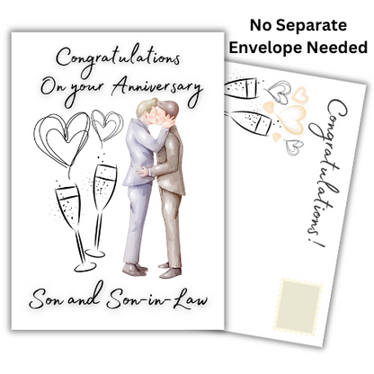 Son and Son-in-Law Anniversary Card