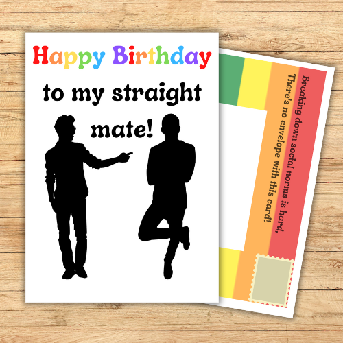Inclusive Birthday card from Gay friend