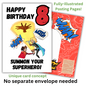 Little Heroes Happy 8th Birthday Card for any Super Hero