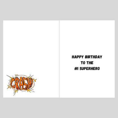 Little Heroes Happy 7th Birthday Card Super Slayer