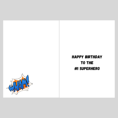 Little Heroes Kids Birthday Card for any Super Hero