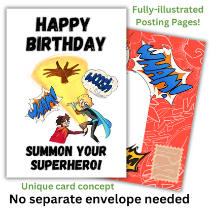 Little Heroes Kids Birthday Card for any Super Hero