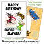 Little Heroes Kids Birthday Card Super Slayer