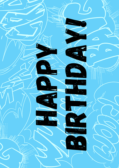 Little Heroes Kids Birthday Card for your Super Hero Boy