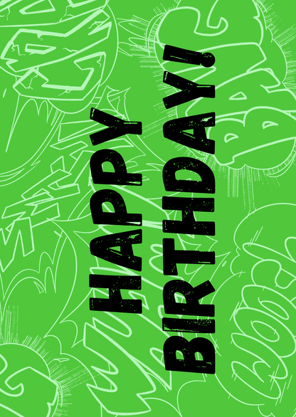 Little Heroes Kids Birthday Card for your Dragon Loving Super Hero