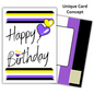 Gender Neutral Supportive Birthday Card featuring Non-Binary Flag