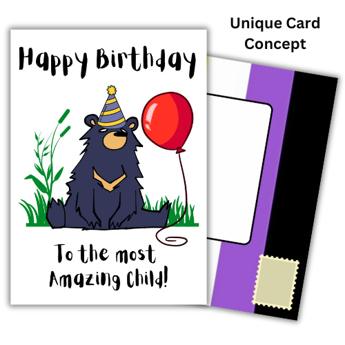 Happy Birthday to the most Amazing Child! Non-binary Greetings card for child from proud parent(s).