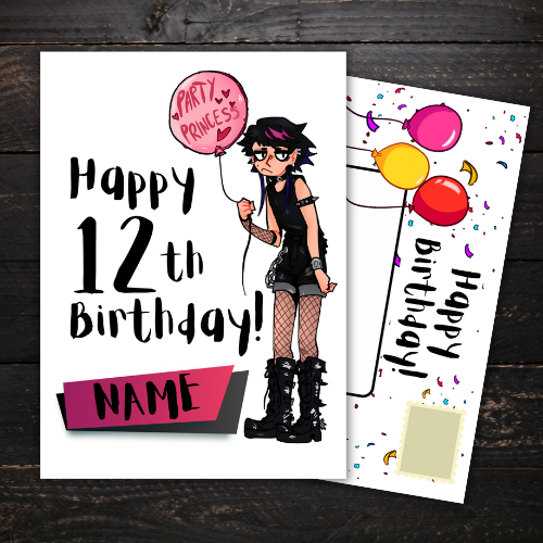 12th Birthday Card | Personalised for her