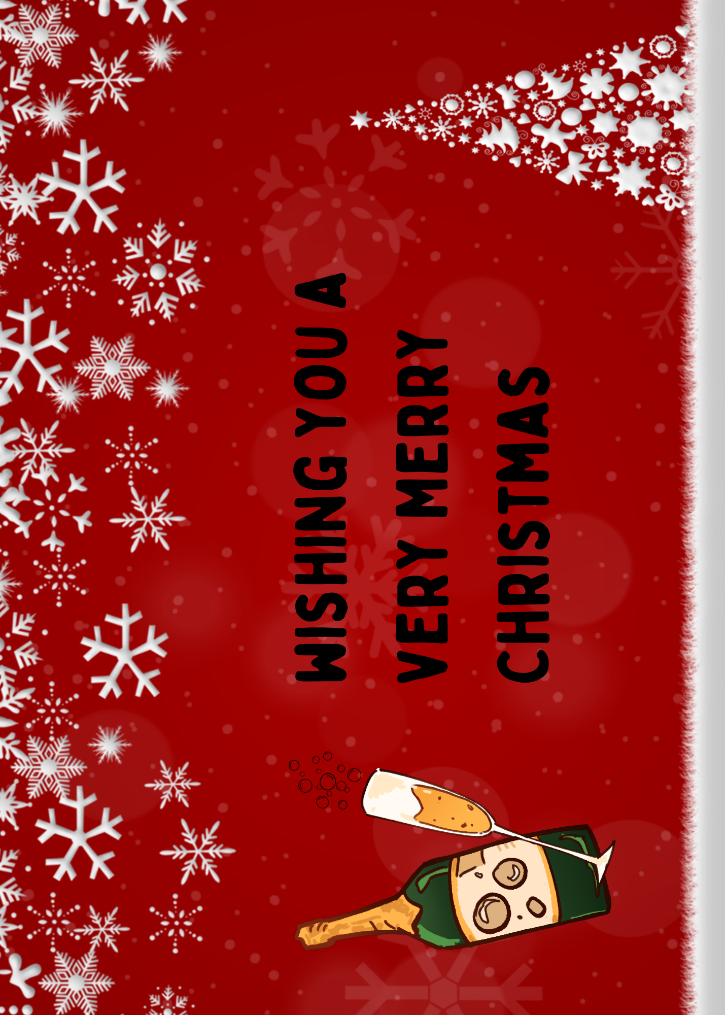 Personalised Christmas Card to send to Special Friends to invite them for a drink this festive season