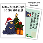 Personalised Cute Bear Christmas Card Pun