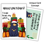 Personalised Cute Bear Christmas Card Pun