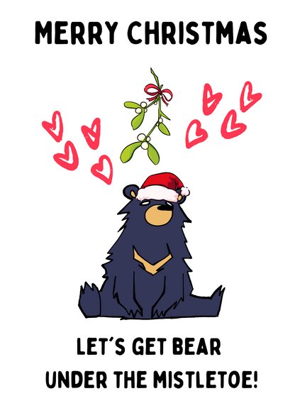 Cute Bear Christmas Card for Loved one