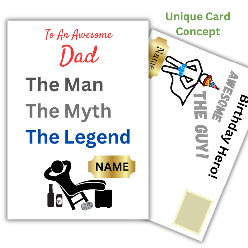 Dad Birthday Card Personalised