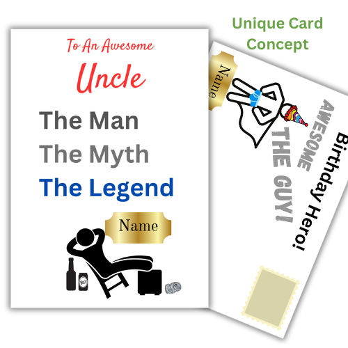 Uncle Birthday Card Personalised | For Uncle