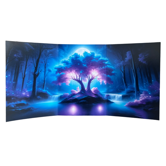 Futuristic Fantasy Island Trifold Greetings Card