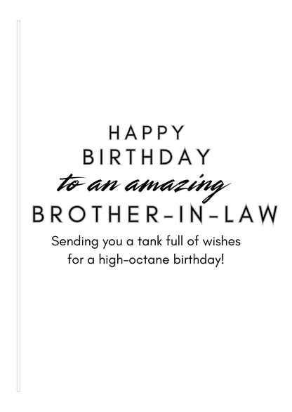 Happy Birthday card for an amazing brother-in-law with humorous text on a white background