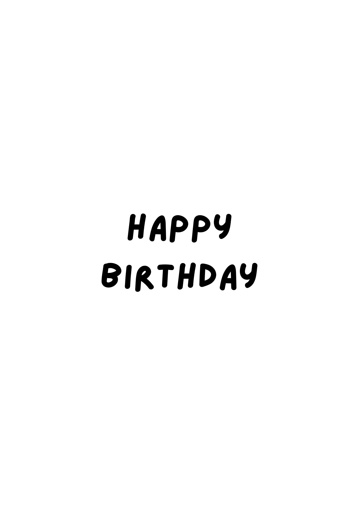 insert of card shows happy birthday text