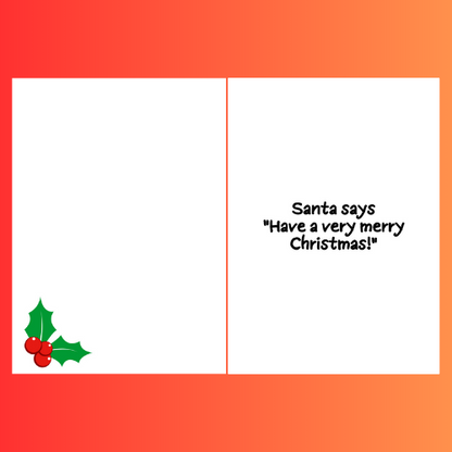 Santa's Going Vegan Funny Joke Christmas Card