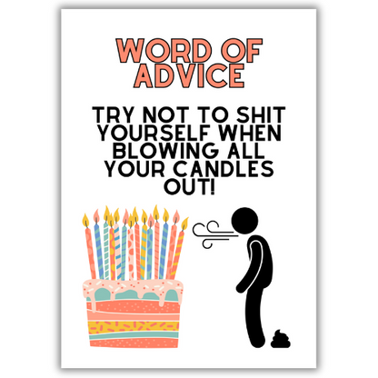 Word of Advice Birthday Card - Humour