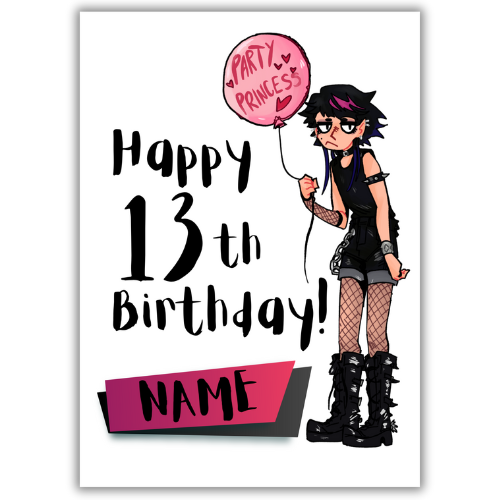 13th Birthday Card | Personalised for Her