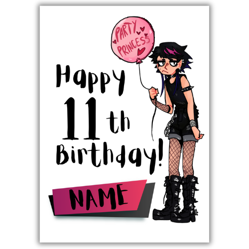 11th Birthday Card | Personalised Card | For Her