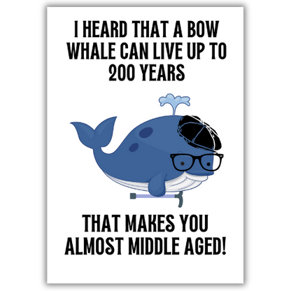 Funny Birthday card - Humour Greetings Card For Friend Or Relative Who Loves A Joke