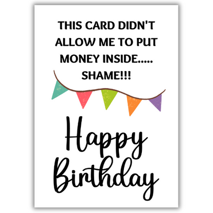 Funny Birthday Card - Humour For Friend Or Relative