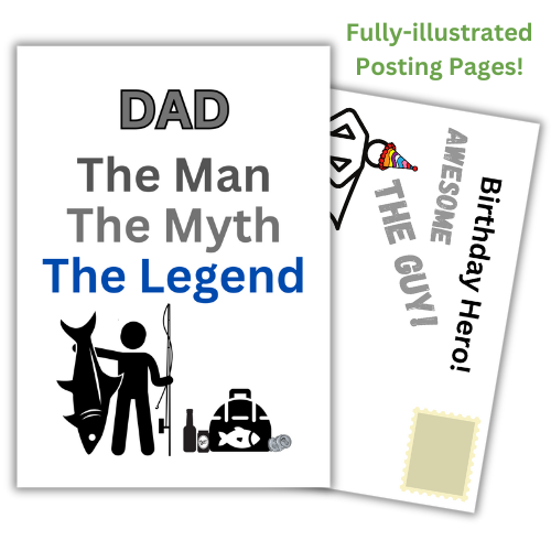 Personalised funny birthday card for your Dad the Fisherman